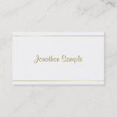 Trendy Calligraphy Gold Script Glamour Luxe Design Visitenkarte (Vorderseite)