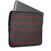 Trendy Calligraphy Gray Red Liebe Wedding Laptopschutzhülle (Vorne Rechts)