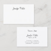 Trendy Calligraphy Handgeschriebenes Skript Elegan Visitenkarte (Vorne/Hinten)