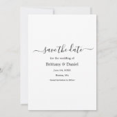Trendy Calligraphy Script Getting Heiried Save The Date (Rückseite)