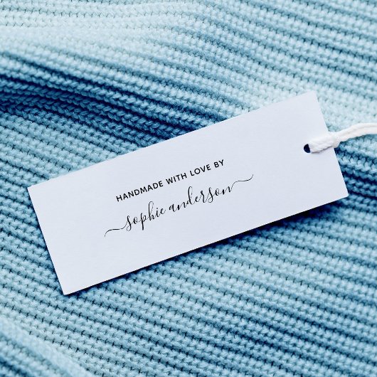 Trendy Calligraphy Script Name Handmade with Liebe Permastempel