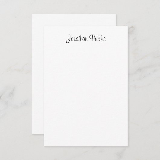 Trendy Calligraphy Script Name Moderne Vorlage (Vorne/Hinten)