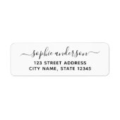 Trendy Calligraphy Script Name Rücksendeadresse (Vorne)