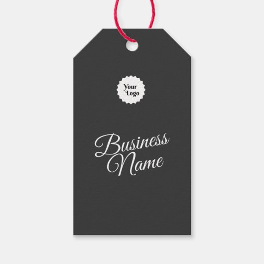 Trendy Calligraphy Script Schwarz-weiß Geschenkanhänger (Vorderseite)