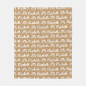 Trendy Camel Rainbow Custom Calligraphy Name Fleecedecke (Vorderseite)