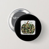 Trendy Camouflage drucken Pumpkin Niedlichen Fall Button (Vorne & Hinten)