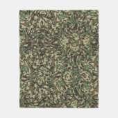 Trendy Camouflage Green Fleecedecke (Vorderseite)