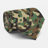 Trendy Camouflage Green Krawatte (Gerollt)