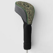 Trendy Camouflage Green Personalisiert Letter Golf Headcover (angewinkelt)