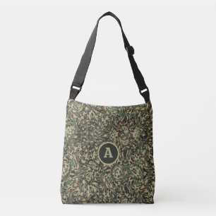 Trendy Camouflage Green Personalisiert Letter Tragetaschen Mit Langen Trägern