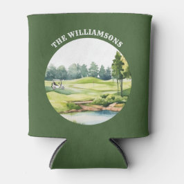 Trendy Can Cooler Watercolor Golf Course Cart Dosenkühler