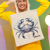 Trendy Cancer Watercolor Zodiac Design Tragetasche