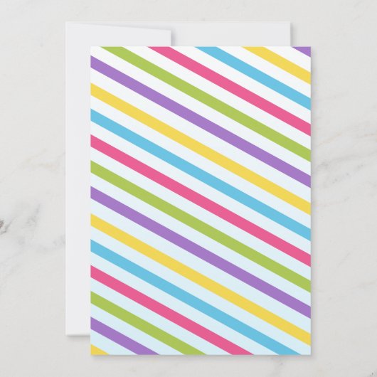 Trendy Candy Bat Mitzvah Einladung (Rückseite)