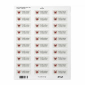 Trendy Candy Stock mit Holly Blätter Rücksendeadre (Vorne)