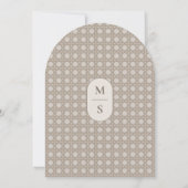 Trendy Cane Rave Rattan Brautparty Card Einladung (Rückseite)