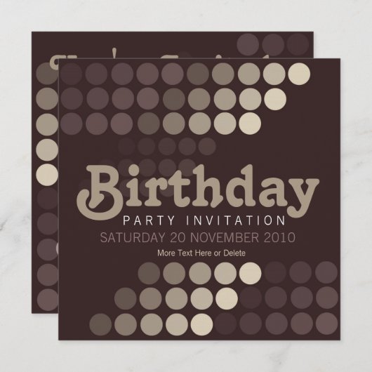 Trendy Cappuccino Café Einladung zum Geburtstag (Vorne/Hinten)