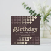 Trendy Cappuccino Café Einladung zum Geburtstag (Stehend Vorderseite)