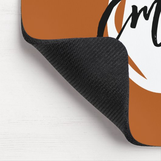 Trendy Caramel braun Mit Monogramm Einfach abstrak Mousepad (Ecke)
