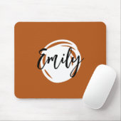 Trendy Caramel braun Mit Monogramm Einfach abstrak Mousepad (Mit Mouse)