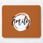 Trendy Caramel braun Mit Monogramm Einfach abstrak Mousepad (Vorne)