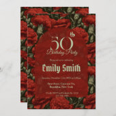 Trendy Carnation Aesthetic Daughter’S Birthday Einladung (Vorne/Hinten)