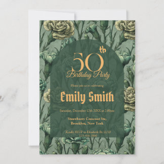 Trendy Carnation Charm Boho Birthday Einladung