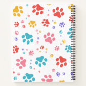 Trendy Cat Paw Print, benutzerdefinierbarer Name Notizblock (Rückseite)