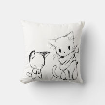 Trendy Cat Print Square