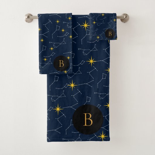 Trendy Celestial Constellations Badhandtuch Set (Insitu)