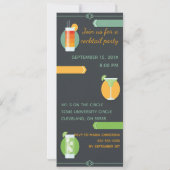 Trendy Chalkboard Cocktail Party Einladung (Rückseite)