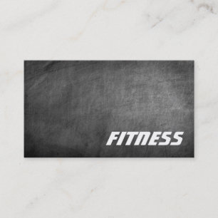Trendy Chalkboard Grau Fitness Sport Business Card Visitenkarte