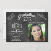 Trendy Chalkboard Typografie 2013 Abschluss Einladung (Vorderseite)