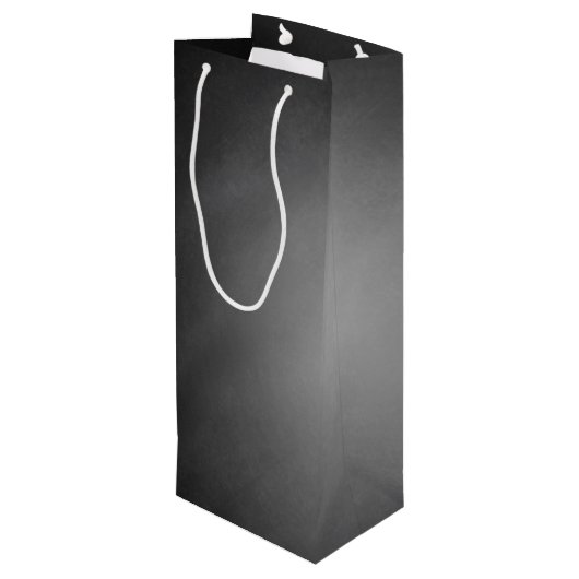 Trendy Chalkboard Vignette Geschenktüte Für Weinflaschen (Rückseite Schrägansicht)