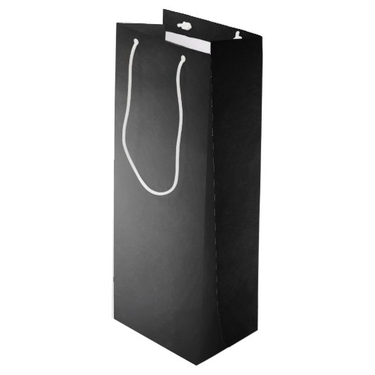 Trendy Chalkboard Vignette Geschenktüte Für Weinflaschen (Vorderseite Schrägansicht)