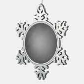 Trendy Chalkboard Vignette Schneeflocken Zinn-Ornament (Rechts)