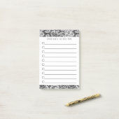 Trendy Chalkboard & Vintage White Lace Post-it Klebezettel (Auf Schreibtisch)
