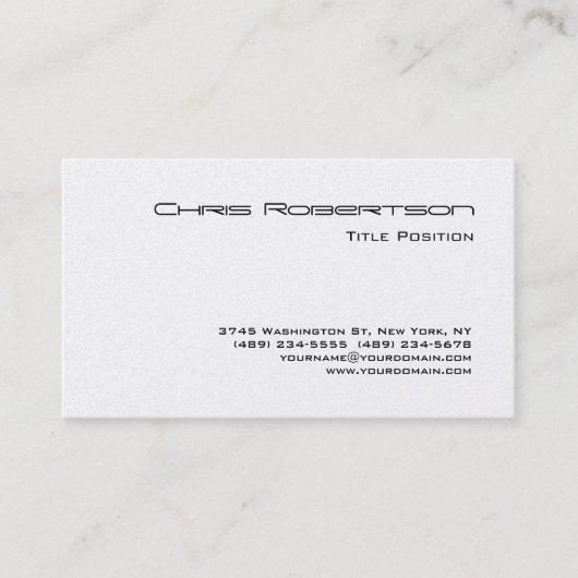 Trendy Charming Script Business Card Visitenkarte (Vorderseite)