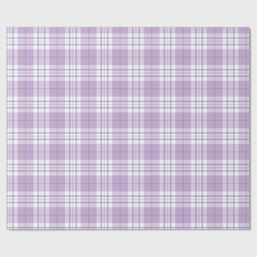 Trendy Checkered Pattern Violett Pink Blau Geschenkpapier (Flach)