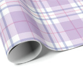 Trendy Checkered Pattern Violett Pink Blau Geschenkpapier (Rolleneckpunkt)