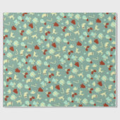 Trendy Cheerful Celebration Initial Feminine Geschenkpapier (Flach)