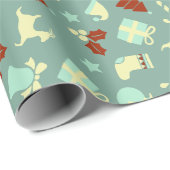Trendy Cheerful Celebration Initial Feminine Geschenkpapier (Rolleneckpunkt)