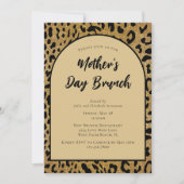Trendy Cheetah Print Modern Mother Day Brunch Einladung (Vorderseite)