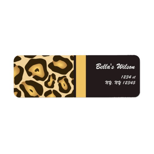 trendy cheetah Return-Adressetikett (Vorne)