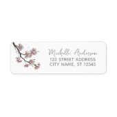 Trendy Cherry Blossom Tree Branch Rücksendeadresse (Vorne)