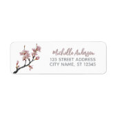 Trendy Cherry Blossom Tree Branch Rücksendeadresse (Vorne)