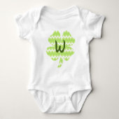 Trendy Chevron Monogram Baby Strampler (Vorderseite)