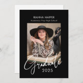 Trendy Chic 2 Fotos Abschluss Open House Ankündigung (Vorne/Hinten)