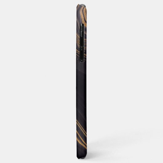 Trendy Chic Black Gold Agate Marble Case-Mate iPhone Hülle (Hinten/Links)