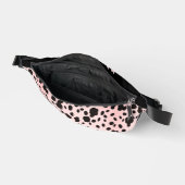 Trendy Chic Black Pink Kuh Tierart Name Bauchtasche (Offen)