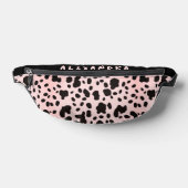 Trendy Chic Black Pink Kuh Tierart Name Bauchtasche (Ablage )